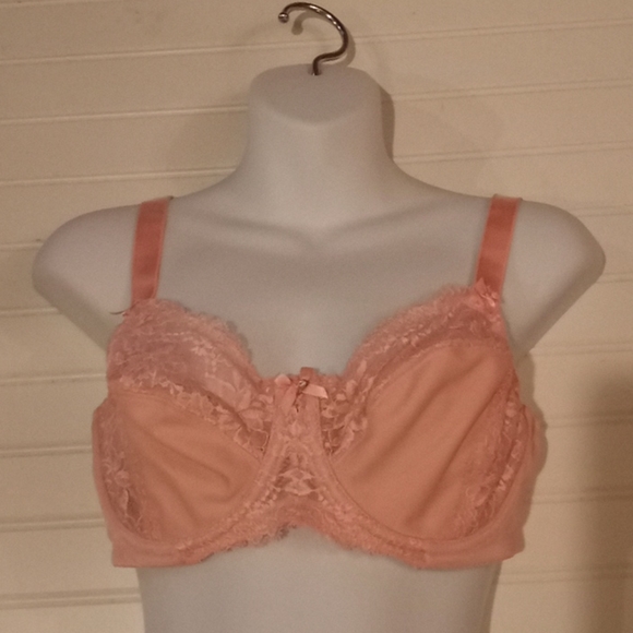 Glamorise Pink Satin & Lace Balconet Bra - Picture 11 of 15